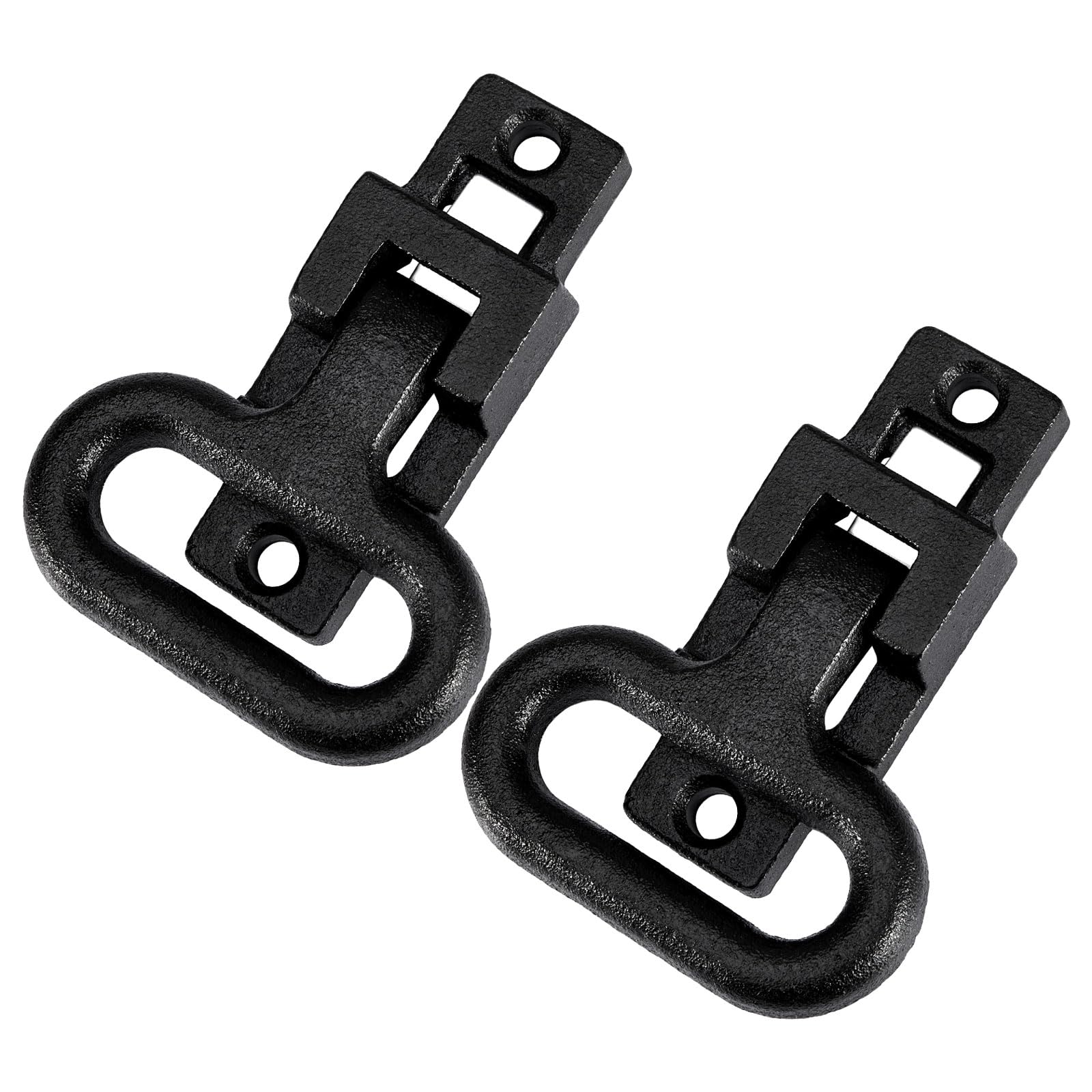 Lot de 2 marches de sécurité pliantes, noires, en acier E-Coat à usage intensif avec poignée rabattable pour camion, remorques, autobus, bateau, VR, camping-car et autres véhicules