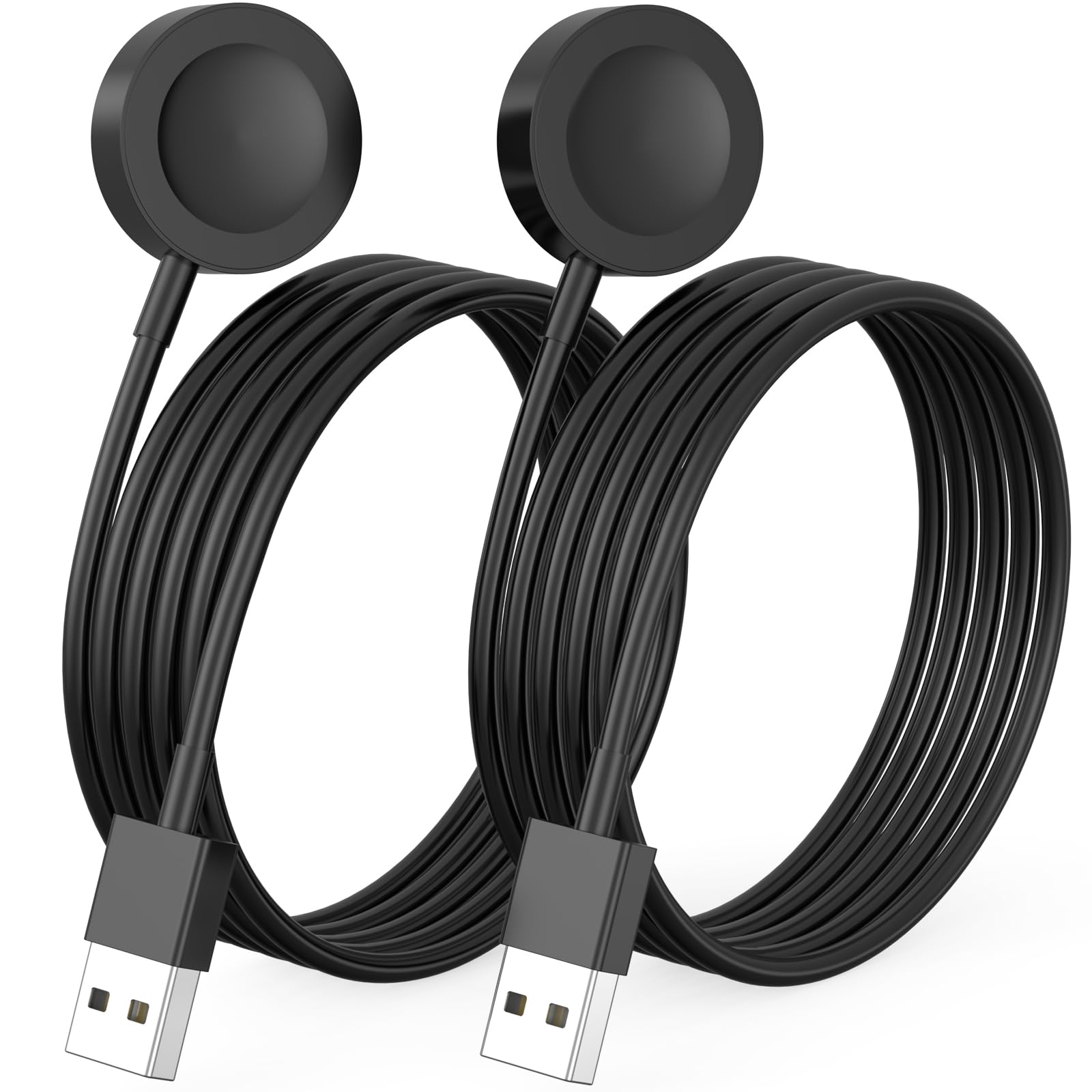 Amasuki 2 Pack Ladekabel für Apple Watch USB Kabelloses Schnellladekabel Ladegerät Magnetisches Ladekabel Kompatibel mit Apple Watch Ultra/Series 10/9/8/7/6/SE/SE2/5/4/3/2/1-Schwarz/3.3FT