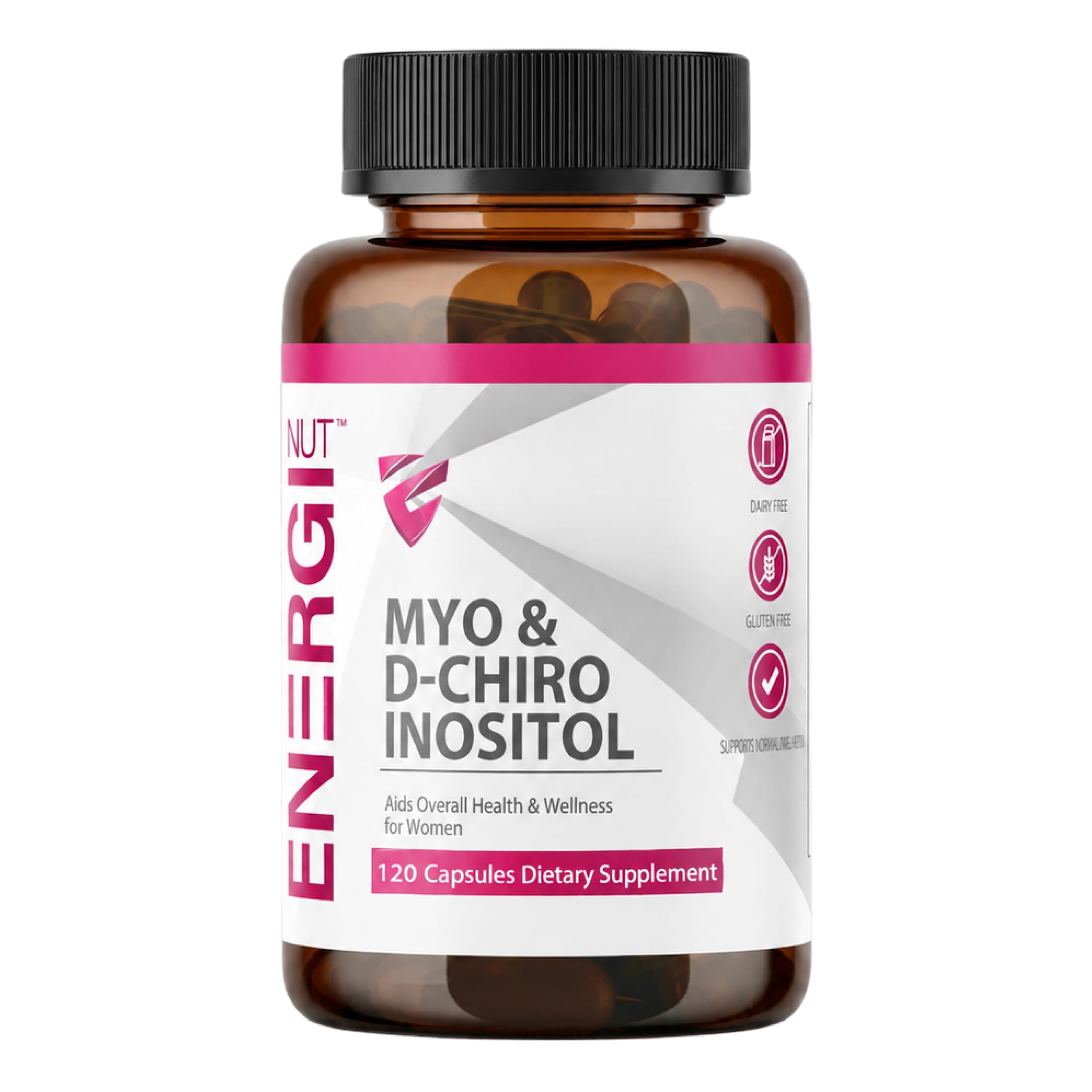 Myo-Inositol & D-Chiro Inositol Supplement for Women, Fertility Supplements for Hormonal Balance & Ovarian Health Support, Myoinositol, Ideal 40:1 Ratio, 30 Servings