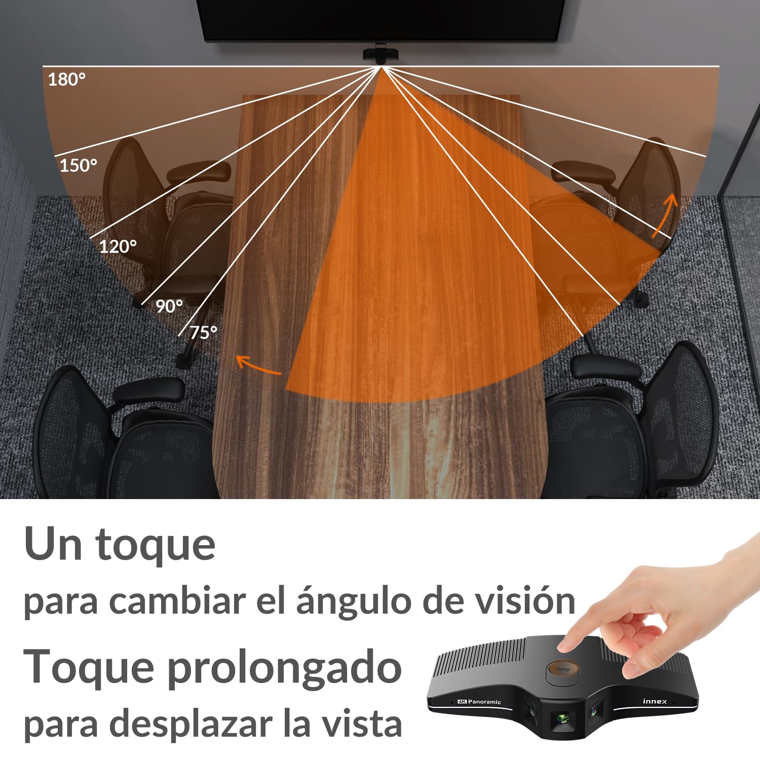 Innex C831 Cámara Web 4K Panorámica 180° con Seguimiento Facial IA