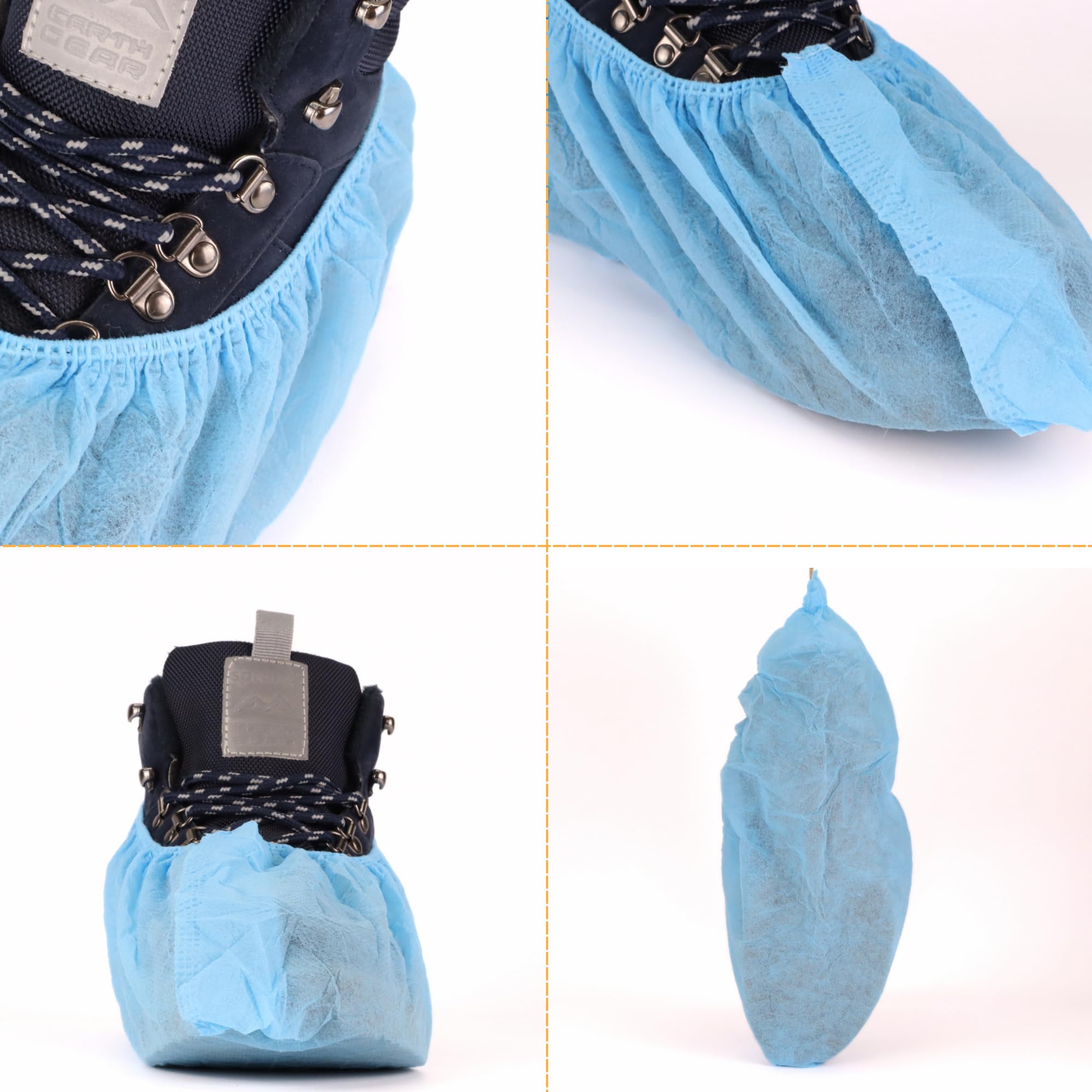 HausHeld couvre-chaussures jetables 1000 pièces, bleu, protection hygiène pour zones propres