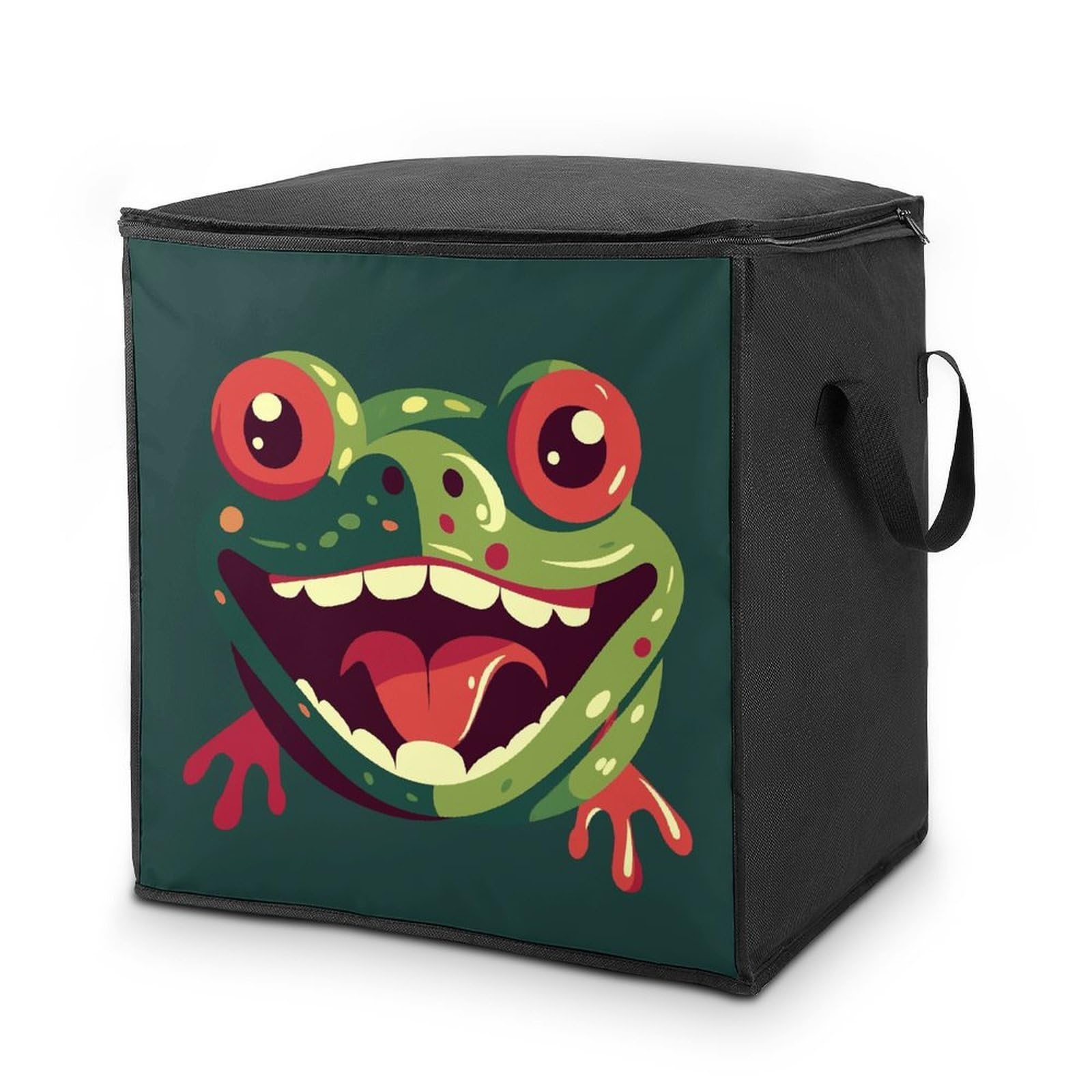 Fekiloot Style Frog With Mouth Open Storage Bags With Reinforced Handles,Moving Bag With Zipper,Closet Organizers,Compression Packing Cubes