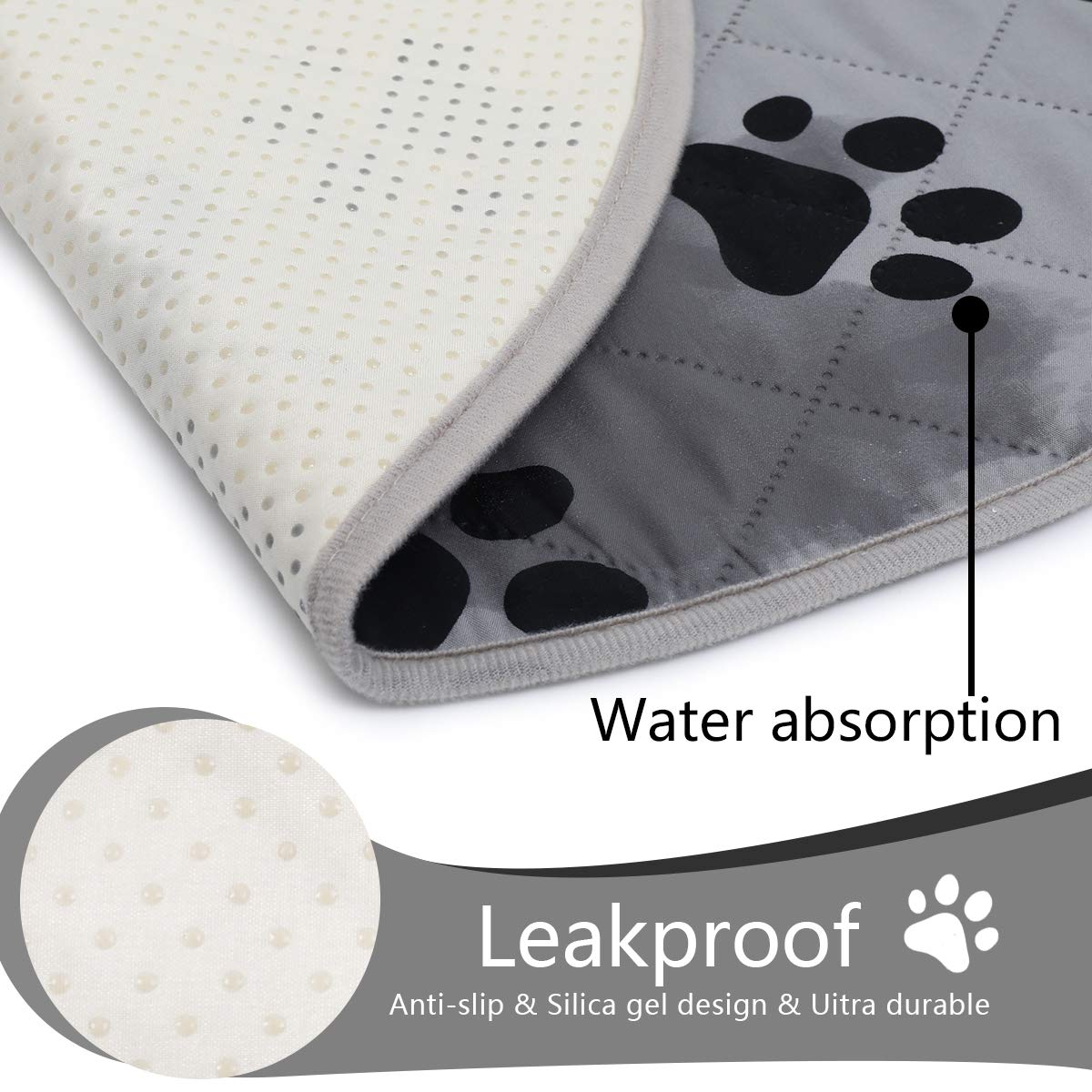 SPXTEX Almohadillas para jaula de perro, almohadillas lavables para orina de perro, almohadillas antideslizantes para perros pequeños, alfombra impermeable para mascotas, almohadillas de entrenamiento