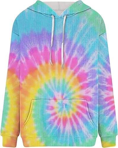 Miniatura 4 de Camisas casuales de manga larga para mujer, teñido anudado, blusa de moda de otoño 2023 con bolsillo