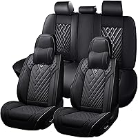 Vista 21 de Fundas de asiento de automóvil para Nissan Murano 2003-2026, juego completo de fundas de asiento de cuero de napa impermeables, protector de asiento