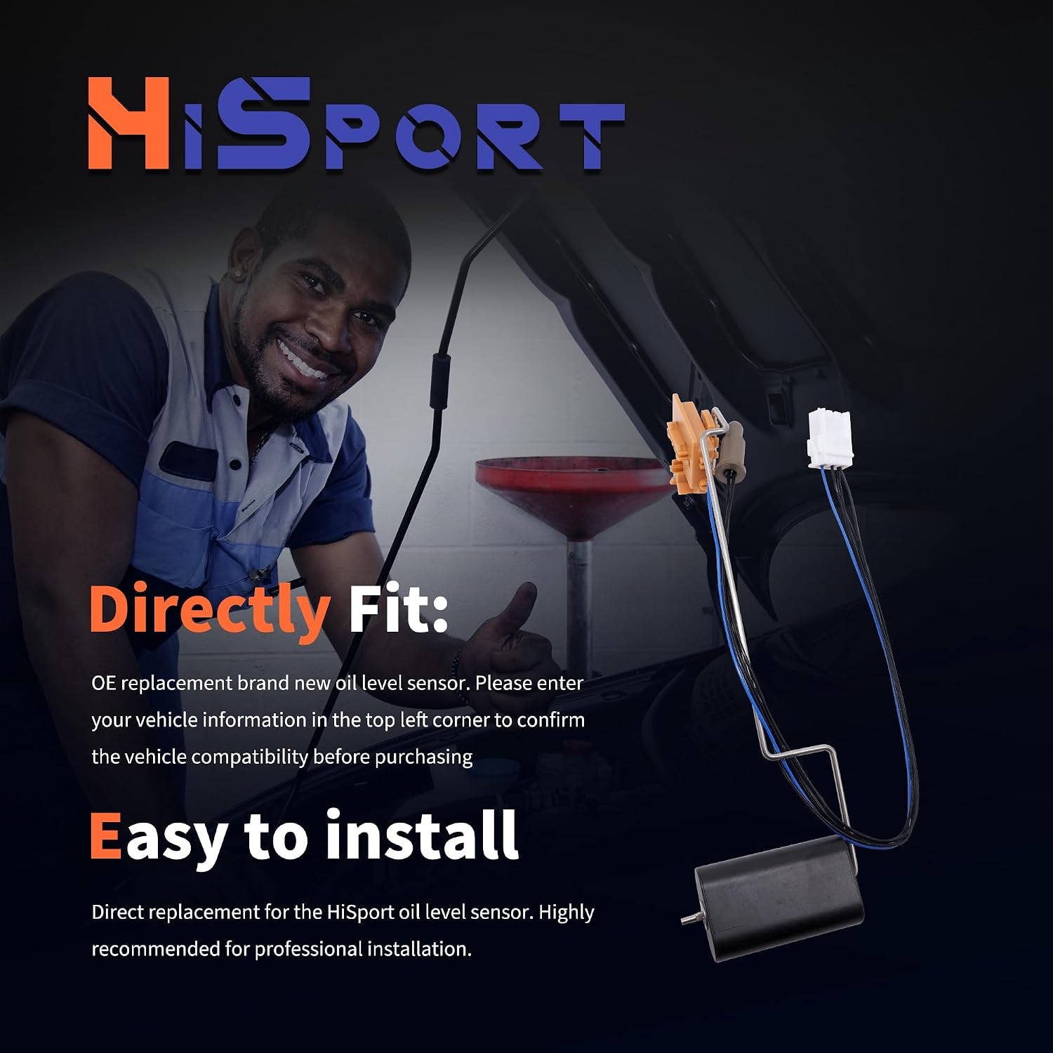 HiSport Fuel Level Sensor 25060ZS00A - Fuel Sender Gage Assembly - Compatible with Suzuki Equator Nissan Frontier Pathfinder Xterra 2.5L 4.0L 2005-2019 - Replaces 25060ZZ00A 911-056