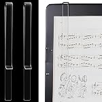 Music Stand Clips 6 Pcs, Clear Acrylic Music Book Page Paper Clips, Music Sheet Holder for Outdoor Playing Prevent Wind Clips