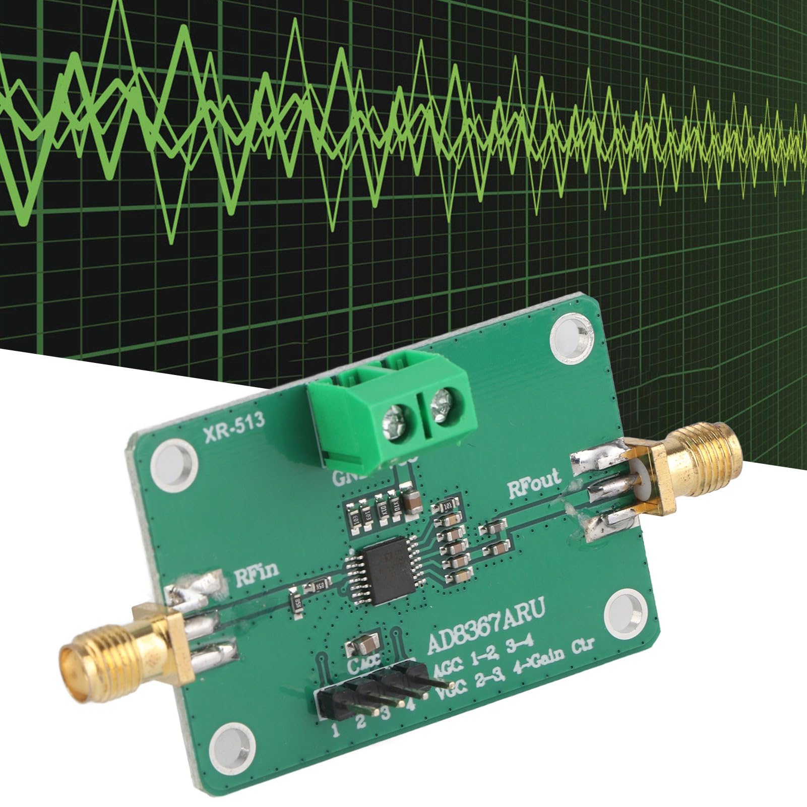Acouto Scheda Modulo Amplificatore IF Controllo Automatico del Guadagno Componente Elettronico AGC Lo Stampaggio AD8367 Ha e Smoo Modulo Amplificatore IFAmplificatore IFAD8367 IFControllo Automatico