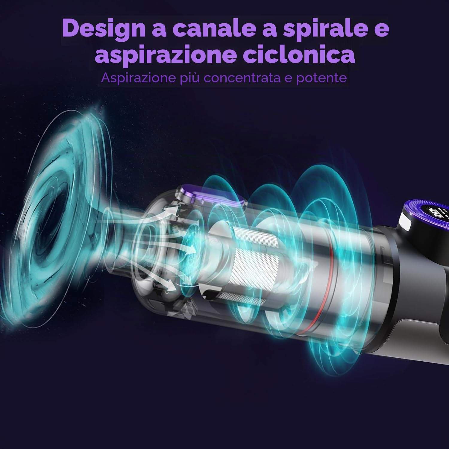 Brushless - Aspirapolvere manuale a batteria 18000Pa, senza spazzole, senza fili, per auto, casa, peli di animali, 64000 rpm