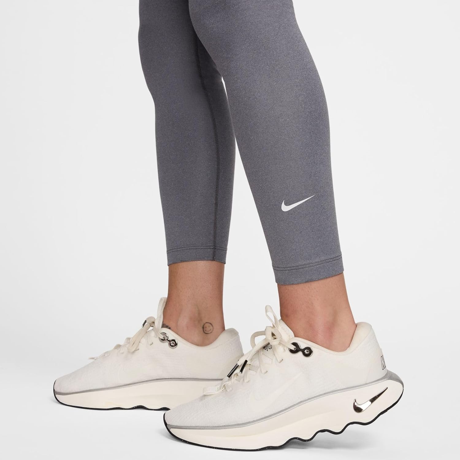 Nike Therma-FIT One Women's High-Waisted 7/8 Leggings (FB8612-084, Smoke Grey/Heather/White)