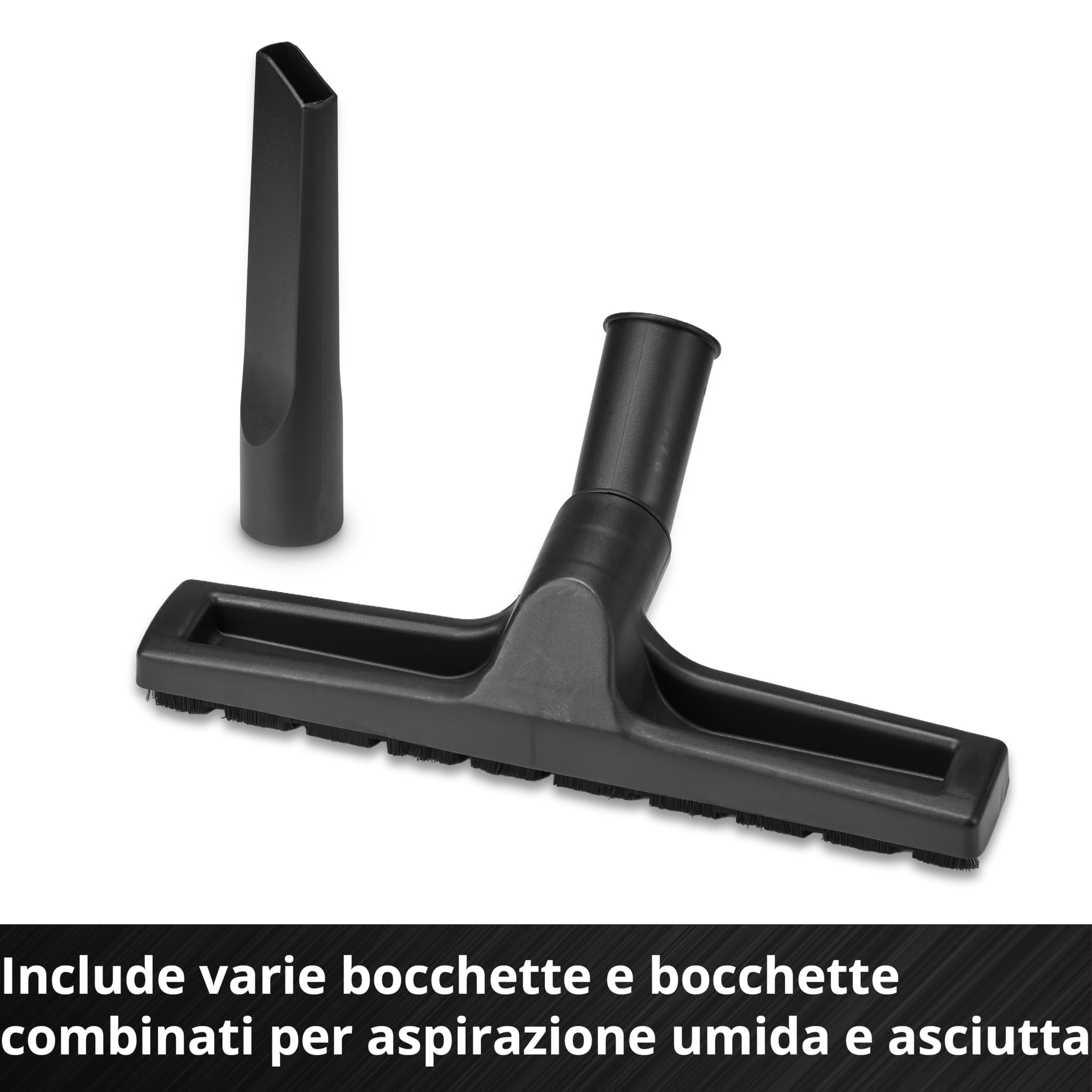 Aspiratore a secco e umido Einhell TC-VC 3055 A (850 Watt, aspirazione 190 mbar, presa automatica, serbatoio di raccolta da 30 litri, maniglia di trasporto, bocchette, filtri e sacco raccogli-sporco) | 850 W, 190 mbar, presa automatica, contenitore di rac
