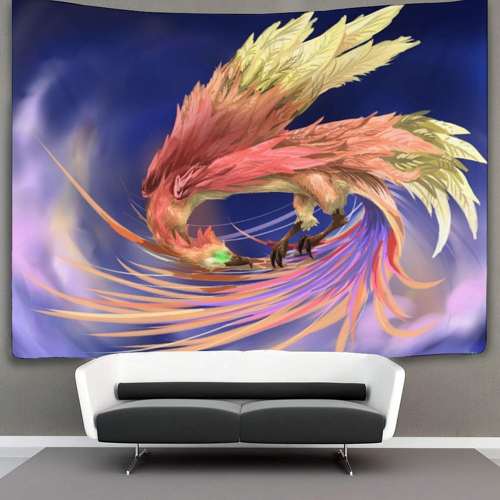 kaiyun Fantasy Phoenix Tapestry,Holidays Art Wall Hanging Decoration for Living Room Bedroom & Dorm 150cmx200cm