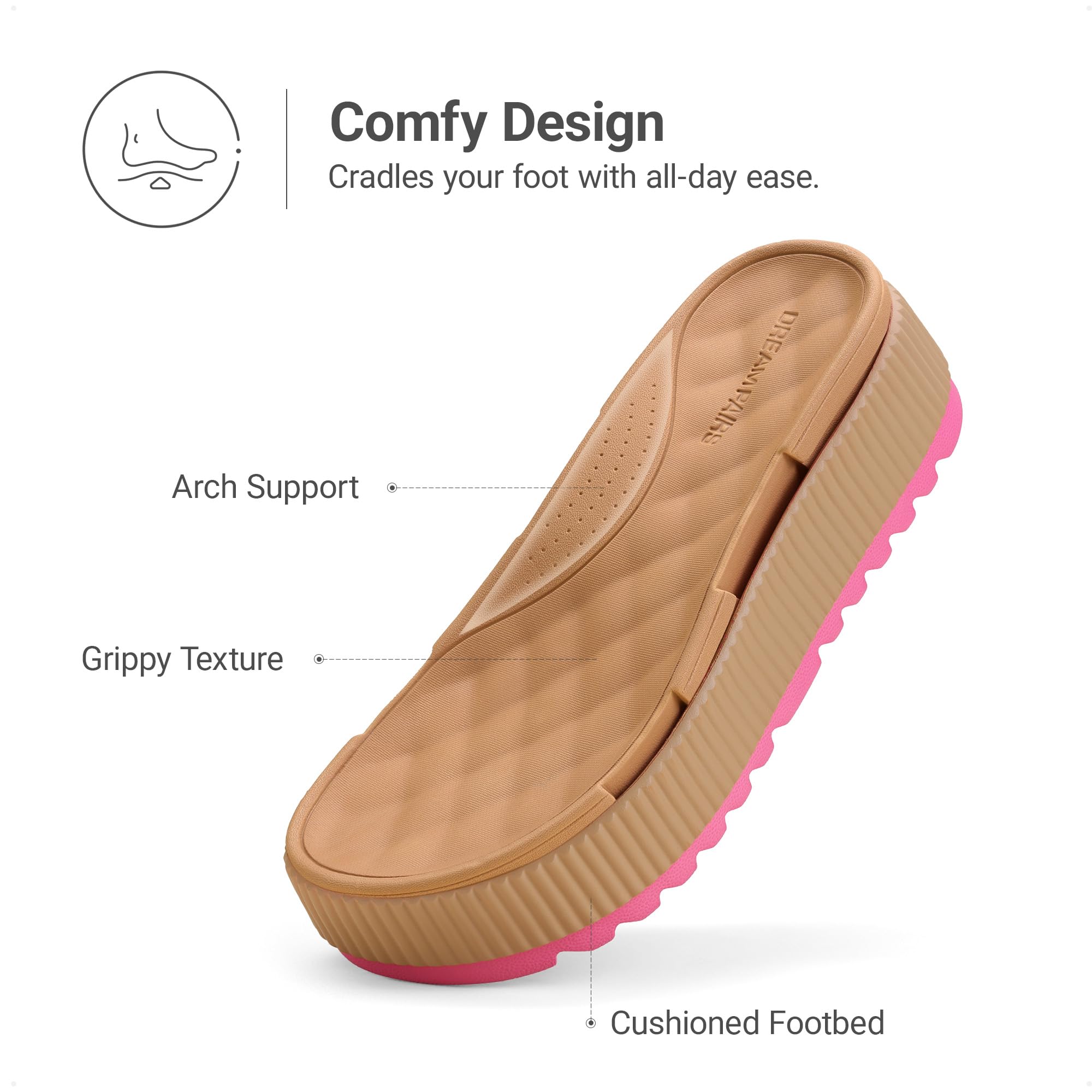 DREAM PAIRS Damskie sandały na platformie wodne otwarte palce regulowane lekkie letnie sandały plażowe na koturnie masywne sandały
