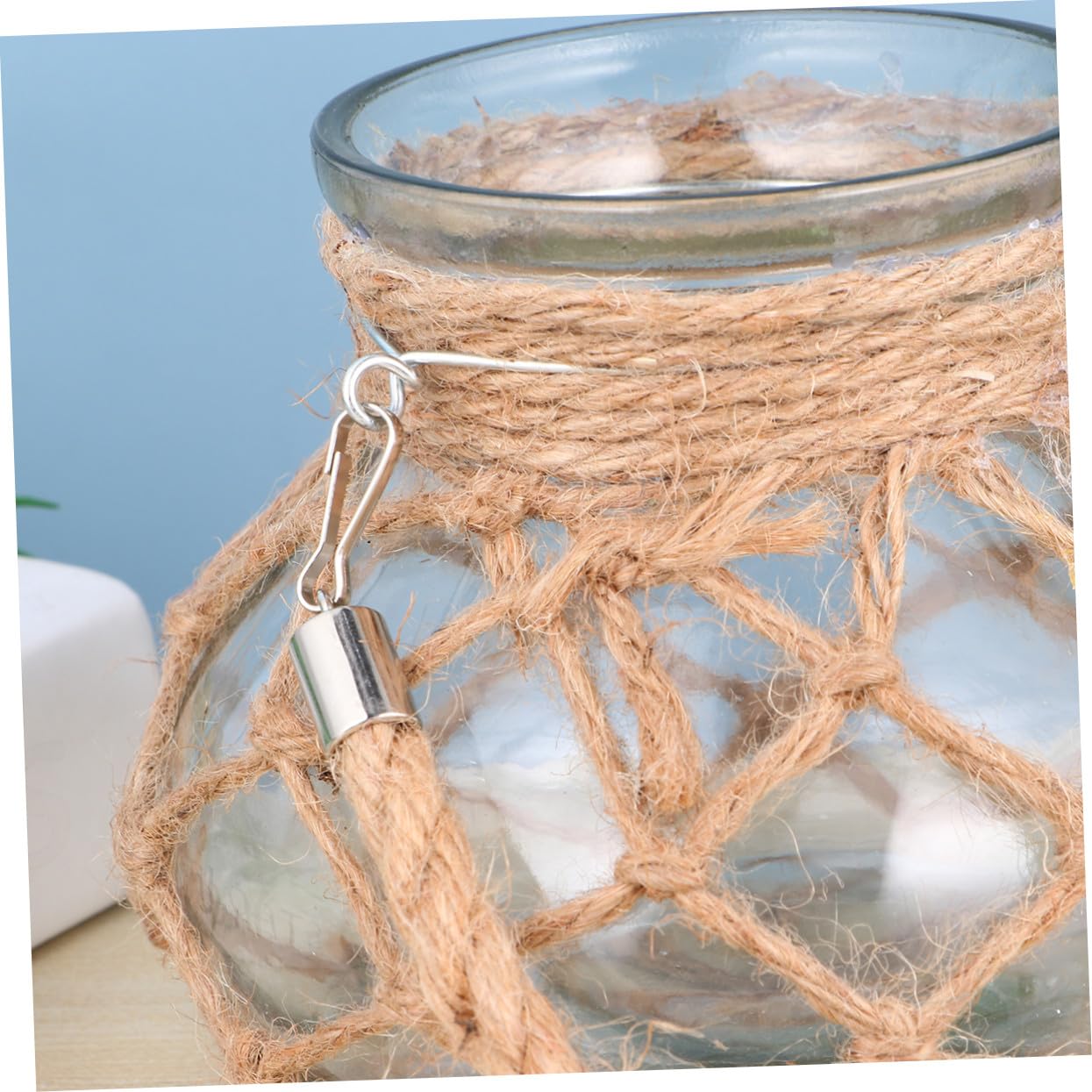 Vase en Verre à Corde Hydroponique Créatif pour Plantes Vertes
