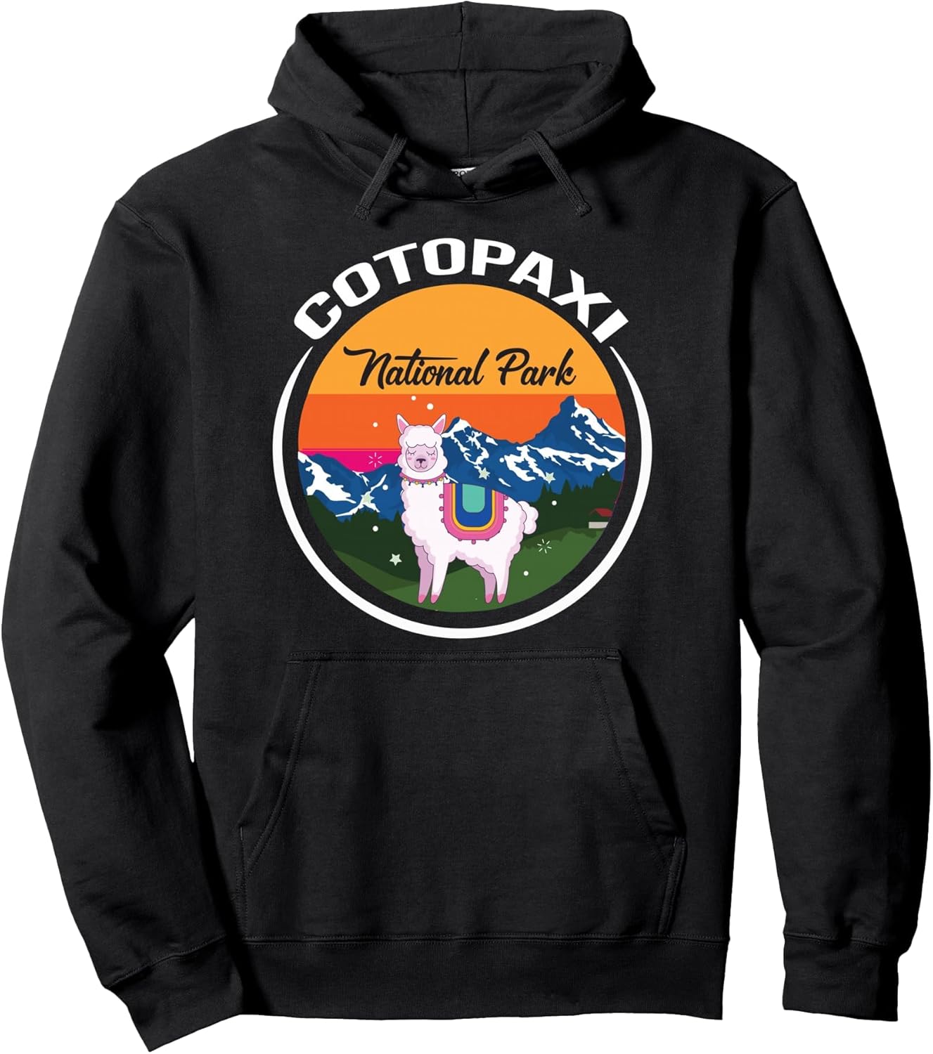 Cotopaxi Souvenir National Park Ecuador Llama Nature Hiking Pullover Hoodie