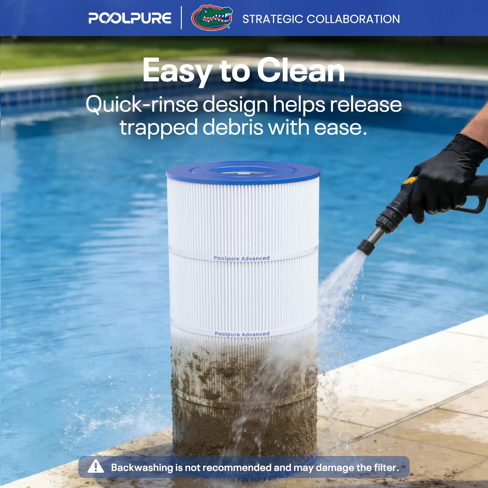 POOLPURE Filtre de Piscine PA100S remplace Hayward SwimClear C100S, CX100XRE, 100 m² 1 Cartouche de Filtre | Compatible avec CX100XRE, PA100S, Ultral-D3, cartouche filtrante de 100 m²