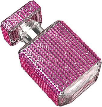 30ml Refillable Spray Perfume Bottles,Crystal Rhinestone Portable Mist Spray Bottle Travel Perfume Dispenser Pink