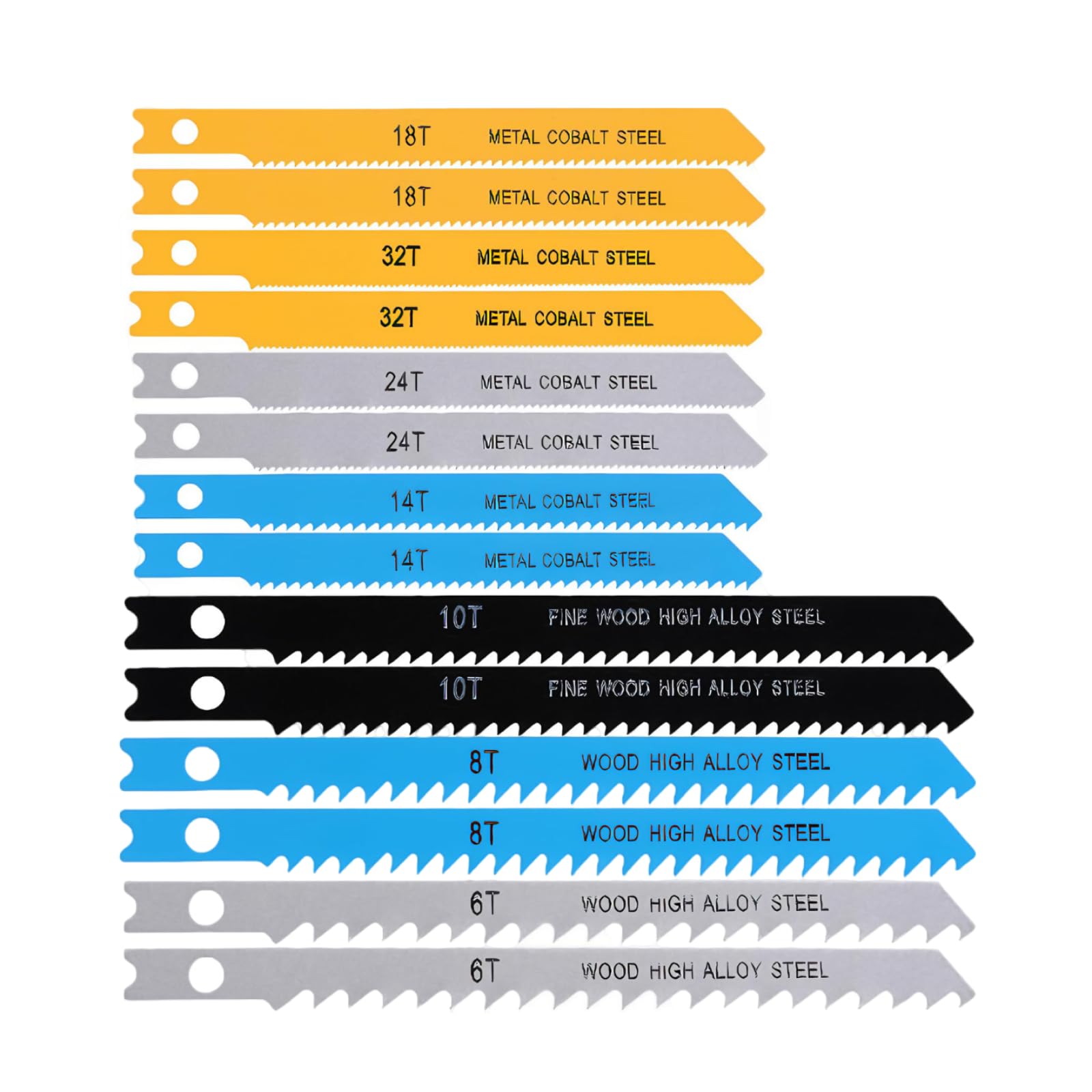 Jigsaw Blades Set - 14 Piece U-Shank Blades -1
