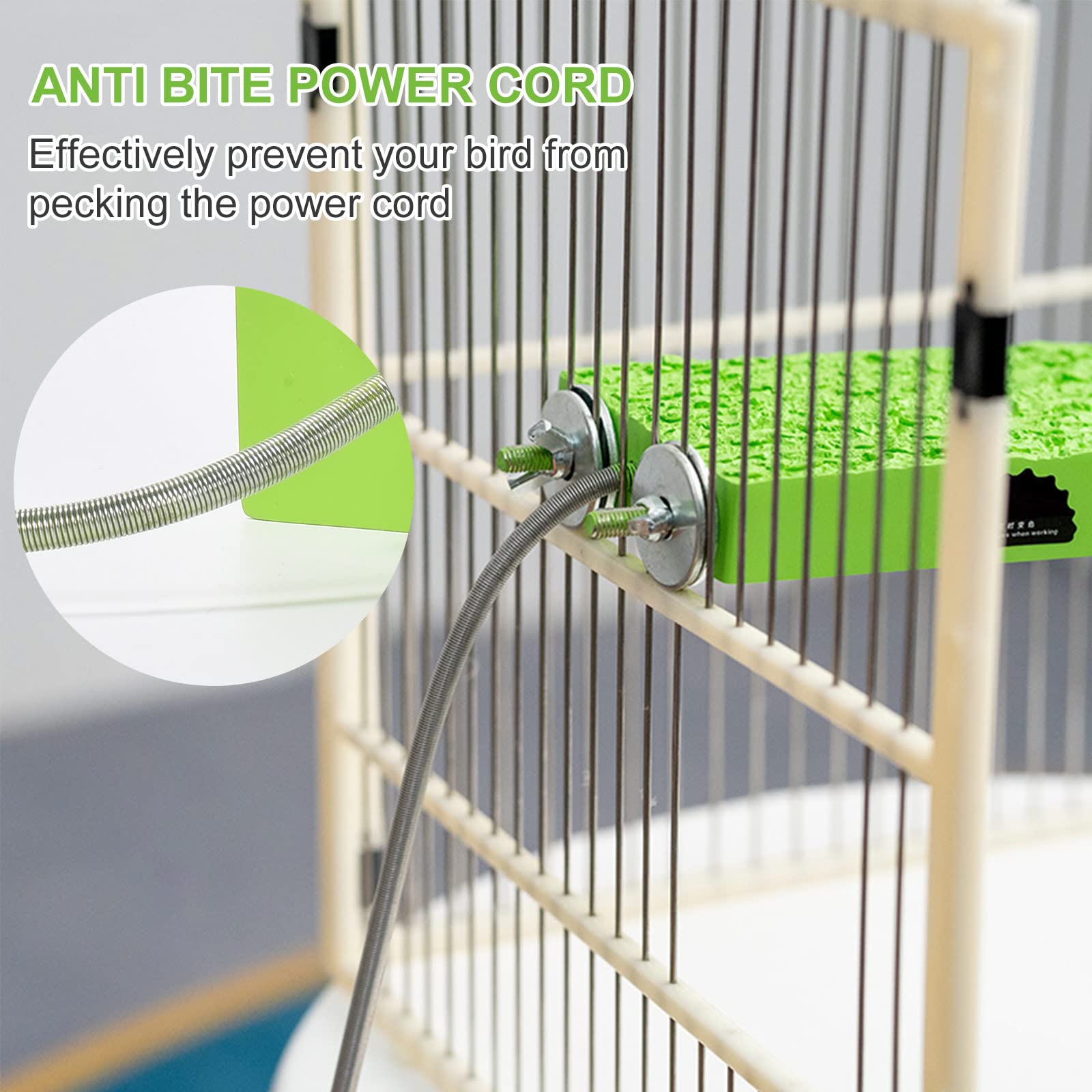 Vogelkäfig Heizung - Temperaturgerechte Heizstange Für Papageien & Wellensittiche