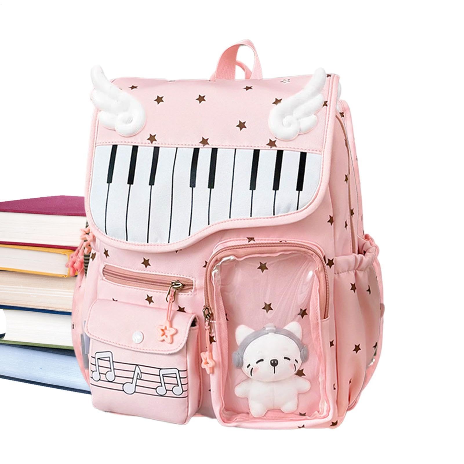 Generisch Klavier-Rucksack Niedliche Büchertasche mit großer Kapazität und