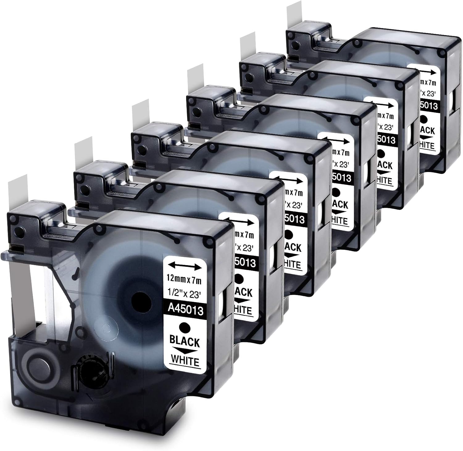 MarkField Compatible Label Tape Replacement for Dymo D1 45013 12mm x 7m