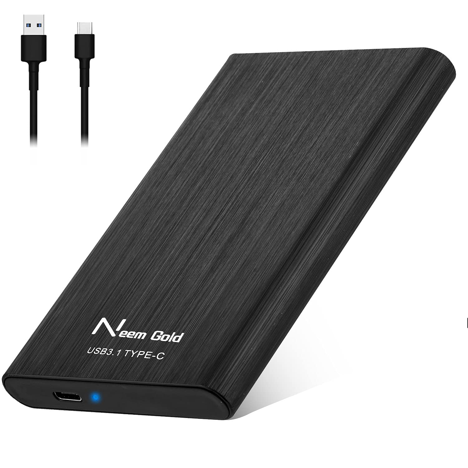 640GB 2.5" Portable External Hard Drive, USB-C USB 3.1 Mobile HDD Storage for PC, Desktop, Laptop, Mac, MacBook, Chromebook, Xbox One, Xbox 360, PS4 (640GB, Black)