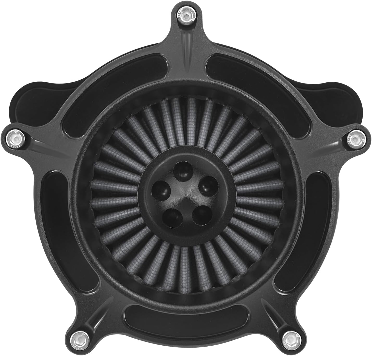 Air Filter Air Cleaner Intake Replacement Kit for Motorcycle Accessories Fit for Harley M8 Softail 2018-2024 M8 Touring 2017-2023 M8 Trike 2017-2025 (Black Housing Gray Filter Element)