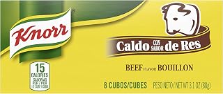 Knorr Beef Bouillon Cubes 3.1 oz 8 Ct - Natural Flavors for Soups, Stews, Sauces, Rice & Beef Dishes