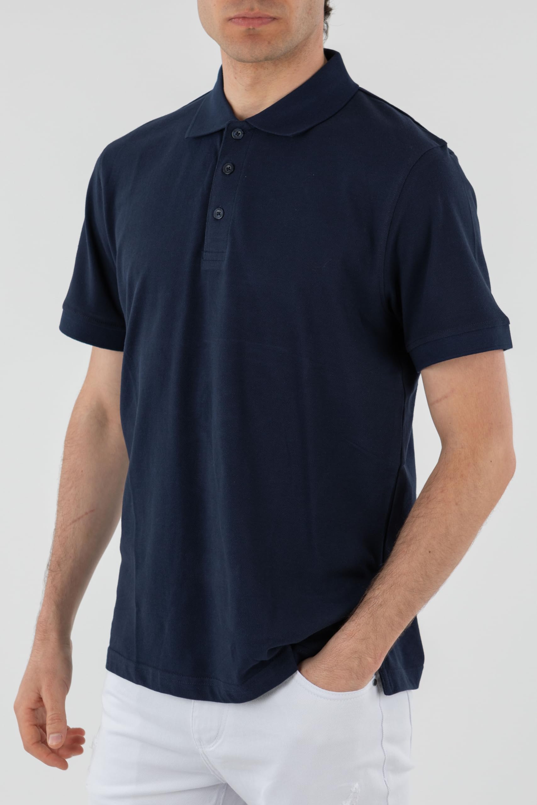 TONY BACKER Polo Uomo Manica Corta 100% Cotone Tinta Unita 8300 - 4