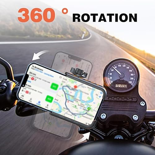 Miniatura 6 de Downhill 1 soporte para teléfono para bicicleta, antideslizante y antivibraciones, soporte de teléfono de motocicleta ajustable de 360 grados,