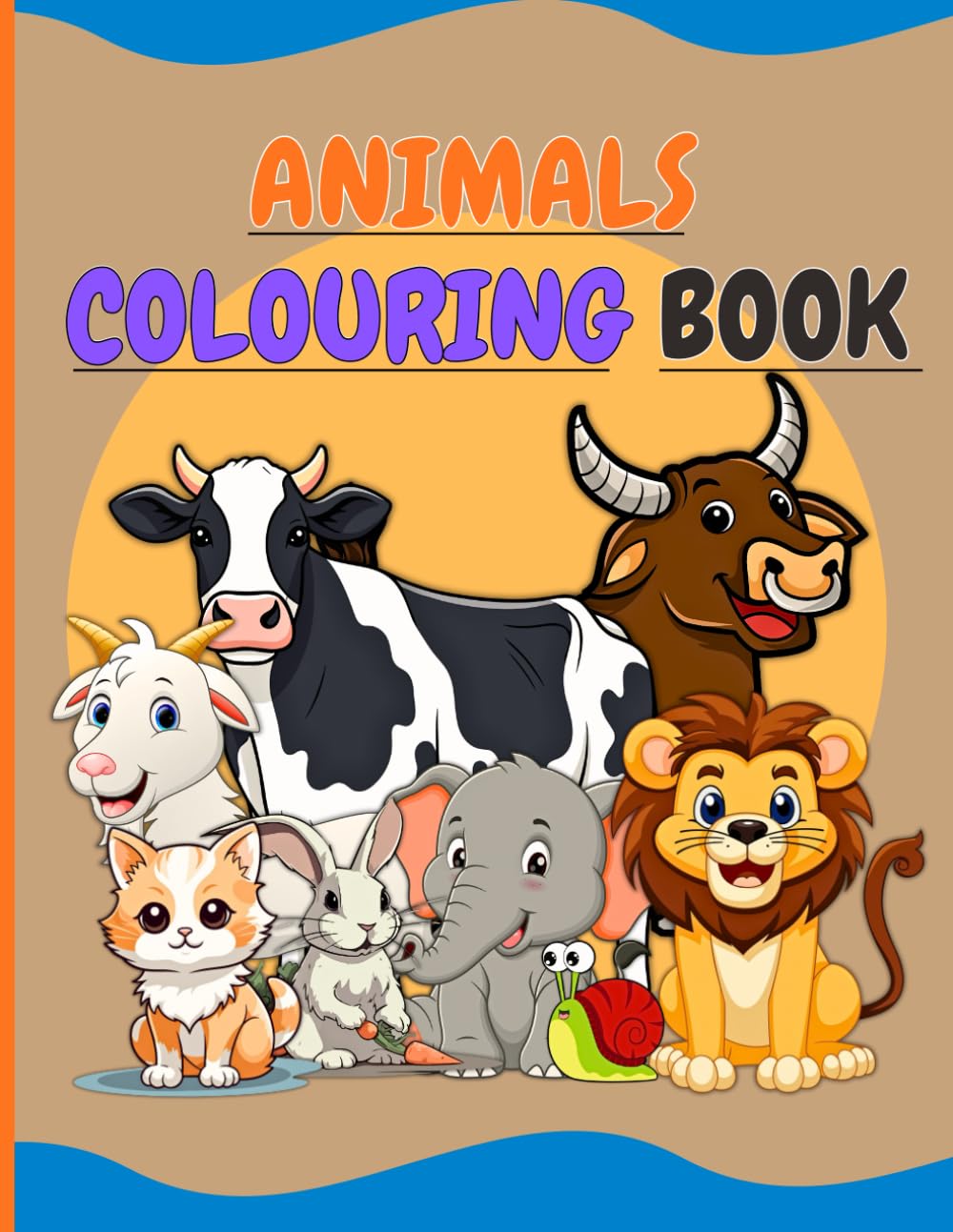 animal colouring book for 5 to 10 years old kids