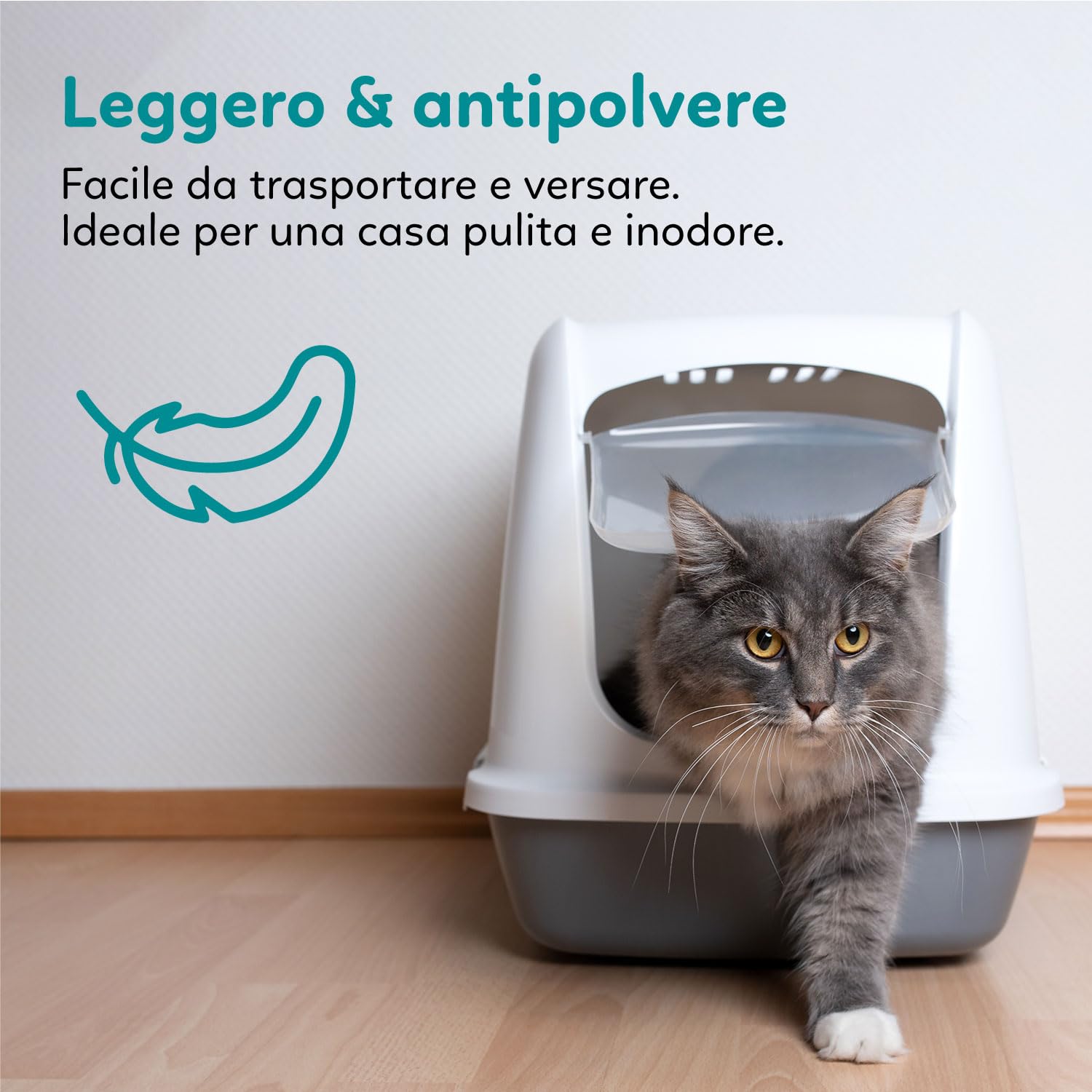 Lettiera per gatti al silicio Aqpet Friends Catty 6x5L (30L) – cristalli di gel di silice profumo talco – ultra assorbente, antibatterica, anti odore e senza polvere