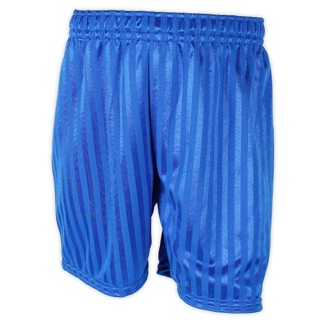 Laika DesignsSchool Uniform Sports P.E. Football Shadow Stripe Shorts - Boys & Girls Royal Blu