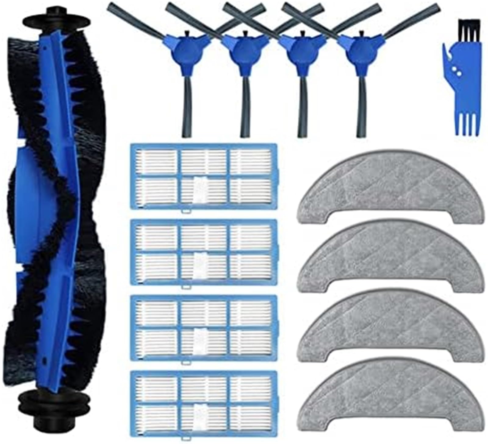 XUBOR Robot Vacuum Mopping Pad Assembly For D5 Series D5S / Pro Robot Vacuum Cleaner Replacement Spare Parts Main Side Brush Hepa Filter