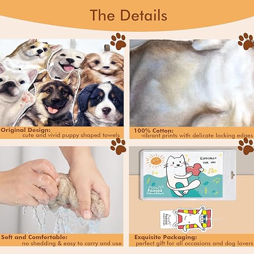 Miniatura 6 de Toallas de mano para perros para baño, cocina, decoración del hogar, toallas de mano de pastor alemán, toallas de cara colgantes, absorbentes,