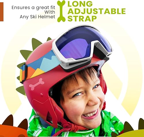 Miniatura 5 de OutdoorMaster - Lentes de esquí para niños, lentes de snowboard para niños, con protección UV, 100% esférica, para niños y niñas
