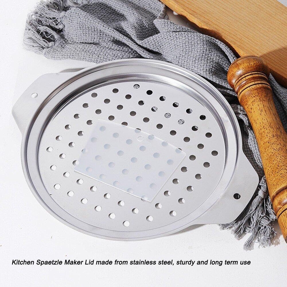 Spaetzle Appareil Machine À Spaetzle En Acier Inoxydable, Couvercle Avec Grattoir, Machine À Nouilles Aux U0152ufs Traditionnelle Allemande, Casserole, Passoire À Spaghetti, Machine À Pâtes Appareil à Spaetzle