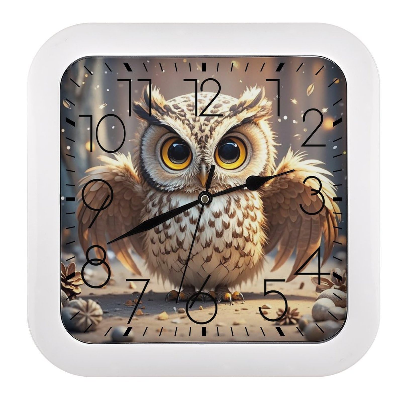 Horloge murale chouette comme cadeau de pendaison de crémaillère original