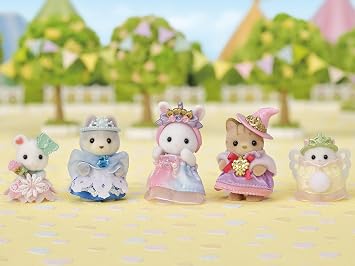 EPOCH Sylvanian Families Amusement Park Dolls Dream Color Baby Princess Set KO-74 Safety Toy Mark Certified, Toy for Ages 3 Years and Up, Dollhouse