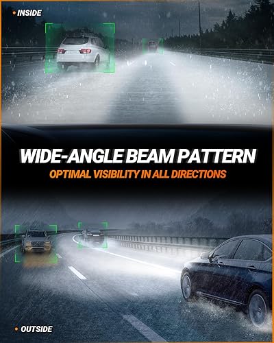 Vista 10 de SEALIGHT Bombillas LED antiniebla H11 o DRL, 600 % de brillo antiniebla LED para automóviles, iluminación de 360°, 6500 K, blanco frío, 4.0 chips