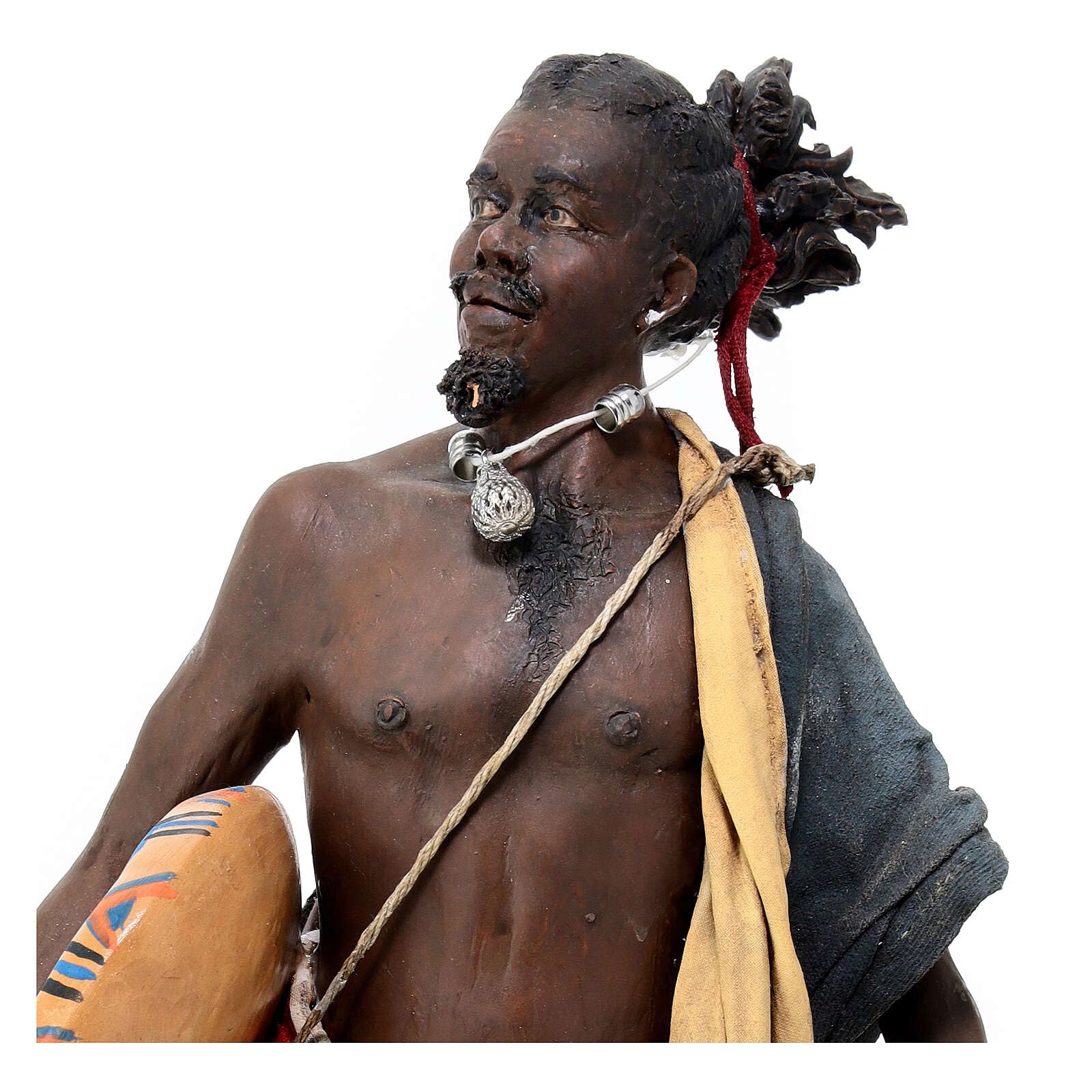 Holyart Moor man with trays for terracotta Angela Tripi's Nativity Scene of 30 cm