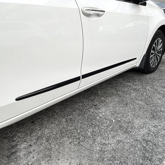 XmuxHai 4PCS Dent Prevent Car Door Protector,Door Molding Trim Kit Strips,Universal Door Protector Automotive Molding Trim,Prevents Dents Scratches,Bright (Black)
