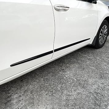 XmuxHai 4PCS Dent Prevent Car Door Protector,Door Molding Trim Kit Strips,Universal Door Protector Automotive Molding Trim,Prevents Dents Scratches,Bright (Black)