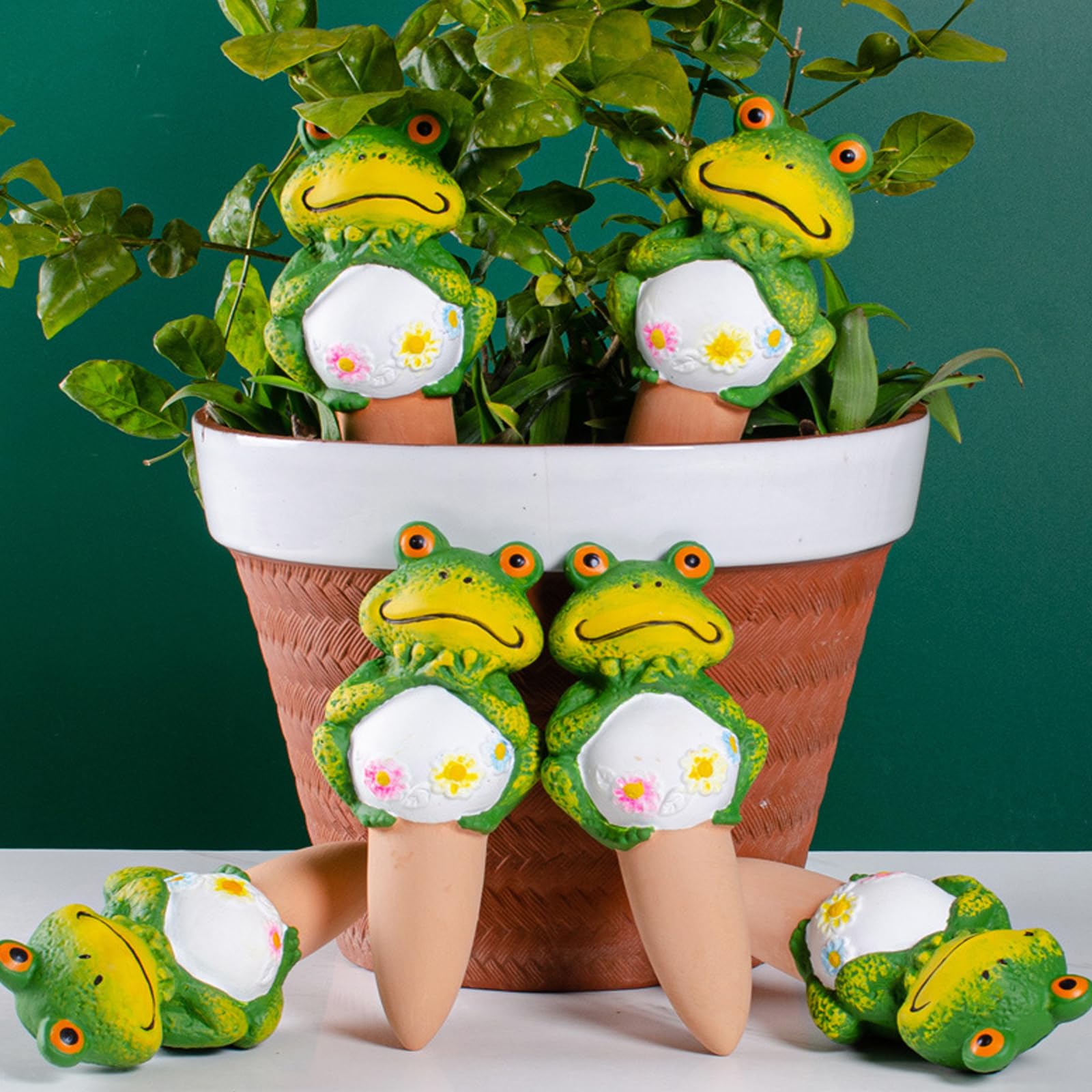 Montesy 4Pcs/set Terracotta Watering Spikes Automatic Plant Water Devices Continuous Slow Release Plant Watering Globes