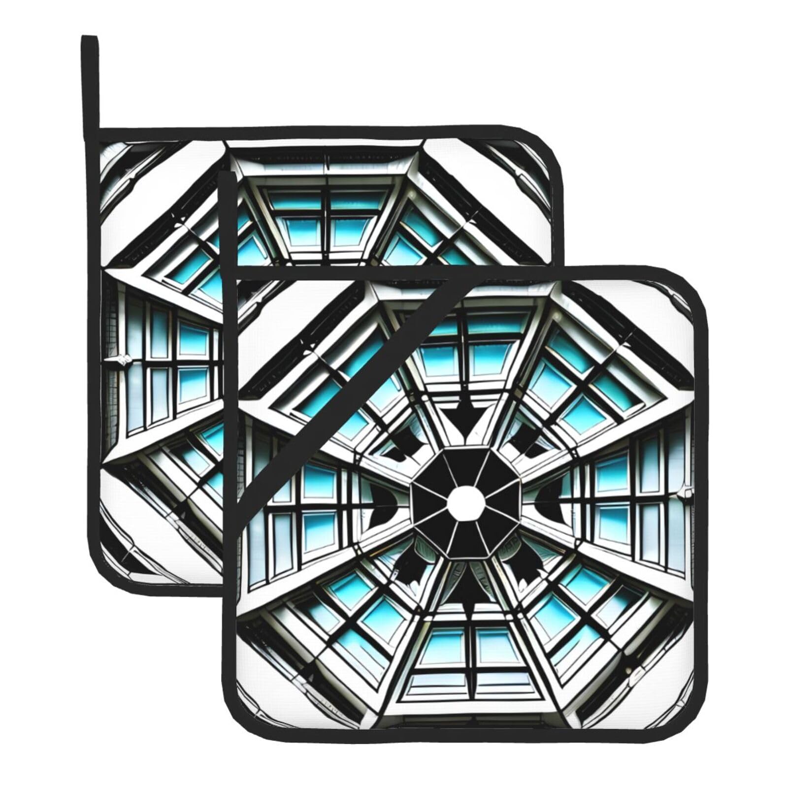 Octagon Building Square Heat Resistant Trivet Set Thick and Durable for Baking Barbecue Cookware Oven