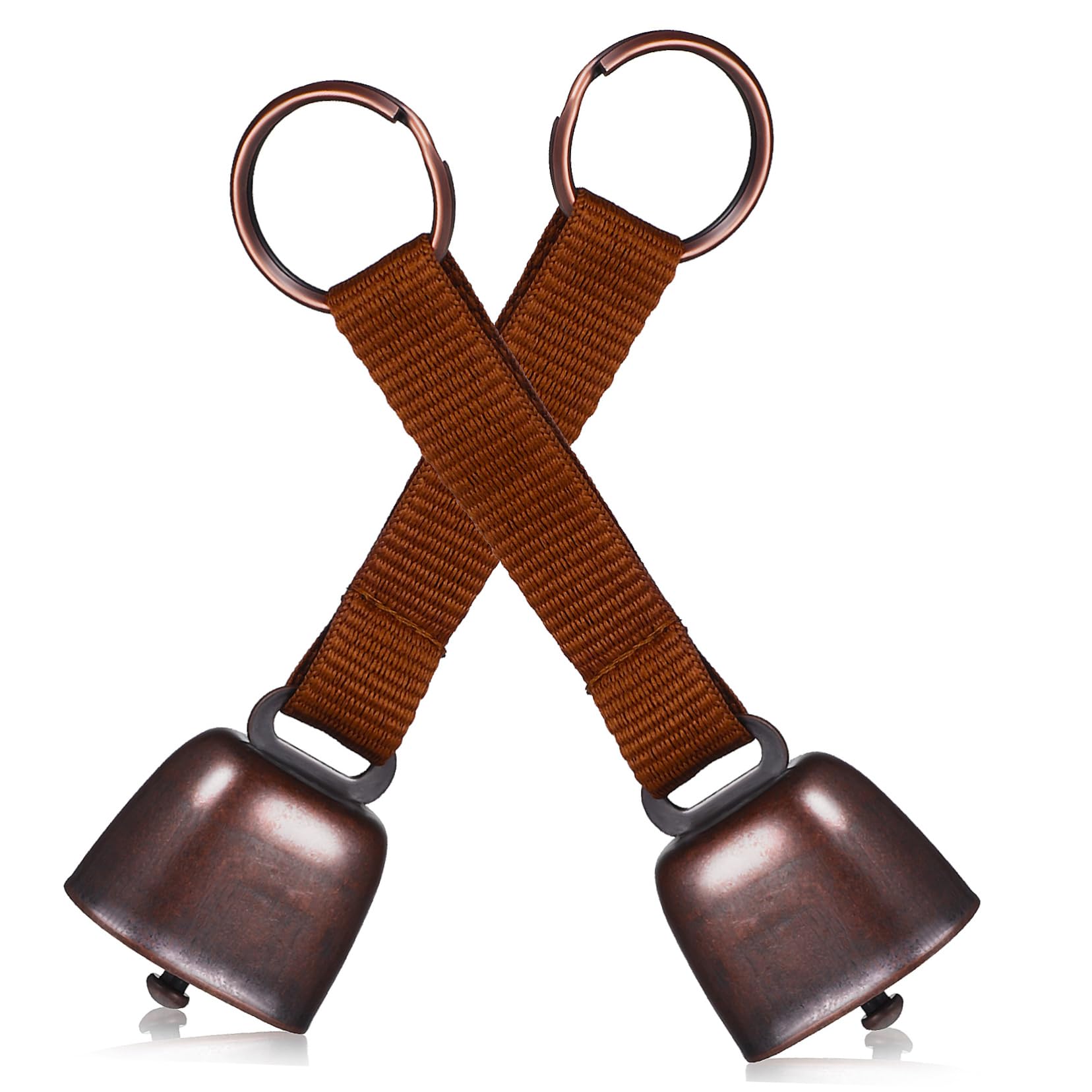 BIUDECO 2Pcs Loud Bear Bell with Soft Webbing for Hiking and Mountain Climbing Durable Construction for Use Compact and Lightweight Design for Easy Carrying