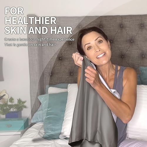 Miniatura 10 de Funda de almohada 100% seda de morera para cabello y piel, 25 momme seda natural con cremallera, suave y refrescante, lavable de ambos lados (oliva,