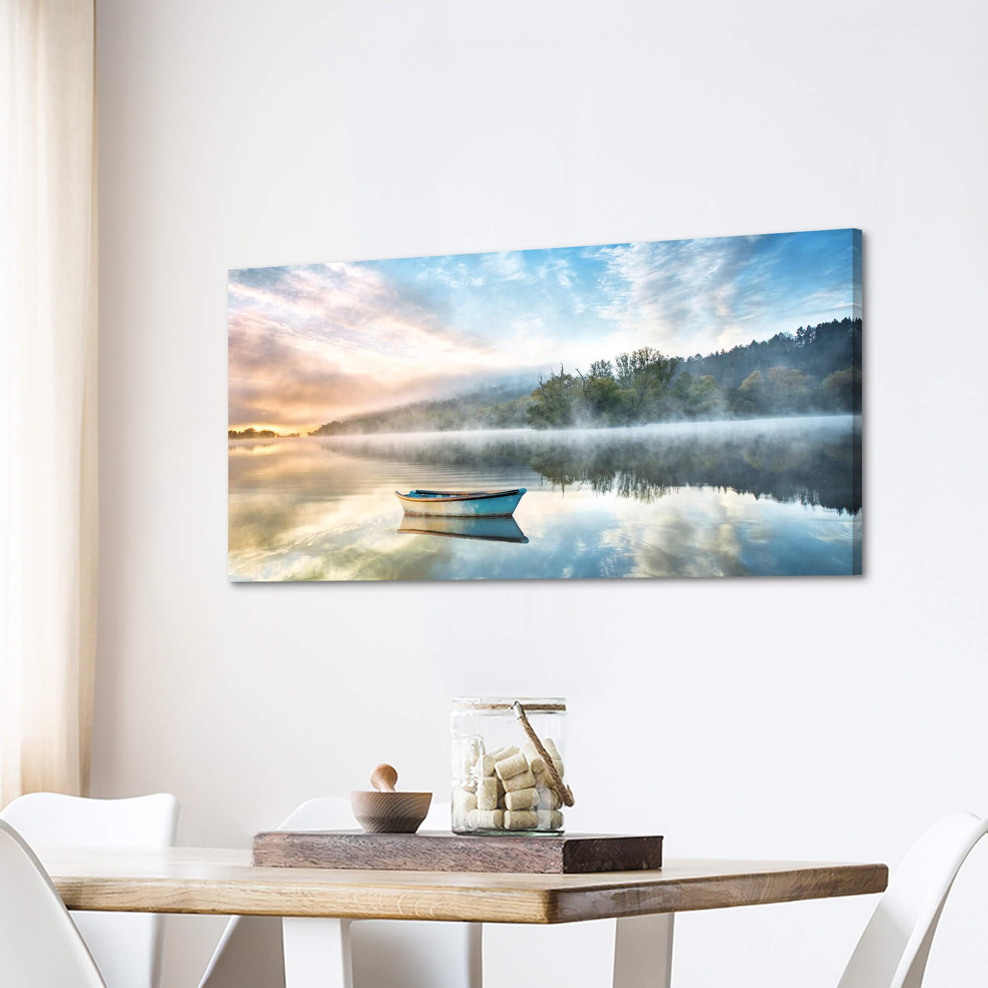 LHONGY Lake Landscape Wall Art Painting: Nature Scene Canvas Picture Calming Hand Painted Gold Foil Textured Boat Forest Print Bedroom 16x20 In E15c23a9 Dd09 47a0 B0ec 66f09a8a4f78.129553f69f635cbaeb2487f2c00d4516