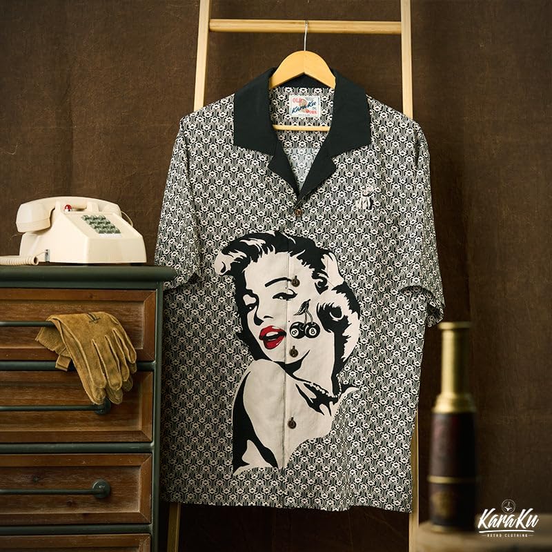 karaku] 「通俗水滸伝豪傑百八人之壱人・浪裡白跳張順」浮世絵柄長袖