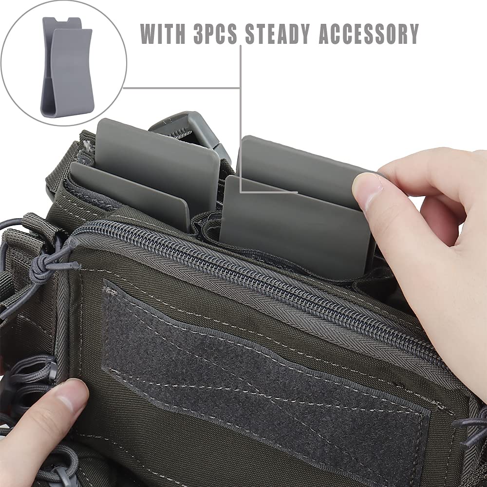 Tactical CRX Vest Airsoft Ammo Chest Rig Armor X Harness Rifle Pistol Magazine Pouch